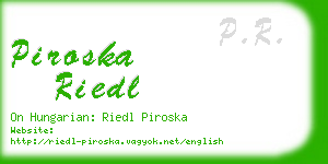 piroska riedl business card